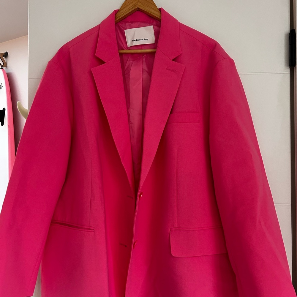 Frankie Shop Hot Pink Single-Breasted Blazer